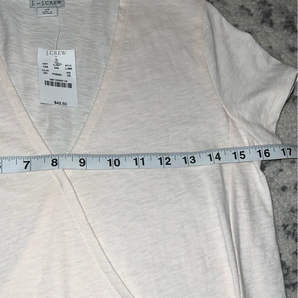J. Crew Factory Faux Wrap Tie V Neck Shirt - XS, Women’s - NWT - Picture 3 of 6